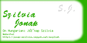 szilvia jonap business card